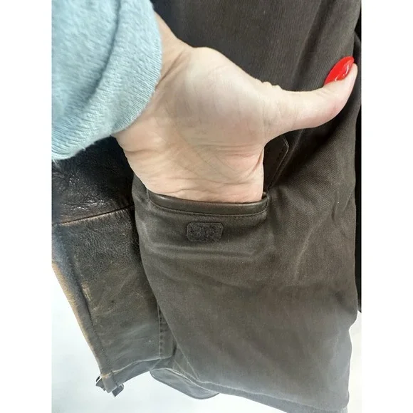 VTG 80's Daniel Cremieux Mens Sz XL Aged Leather Bomber Brown Burnished Jacket - Picture 15 of 16